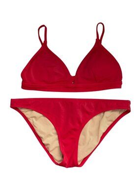 J.Crew Swim Bikini Womens Size Medium Red Two Piece Style E5501